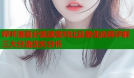 哔咔漫画分流速度对比及最佳选择详解三大分流优劣分析